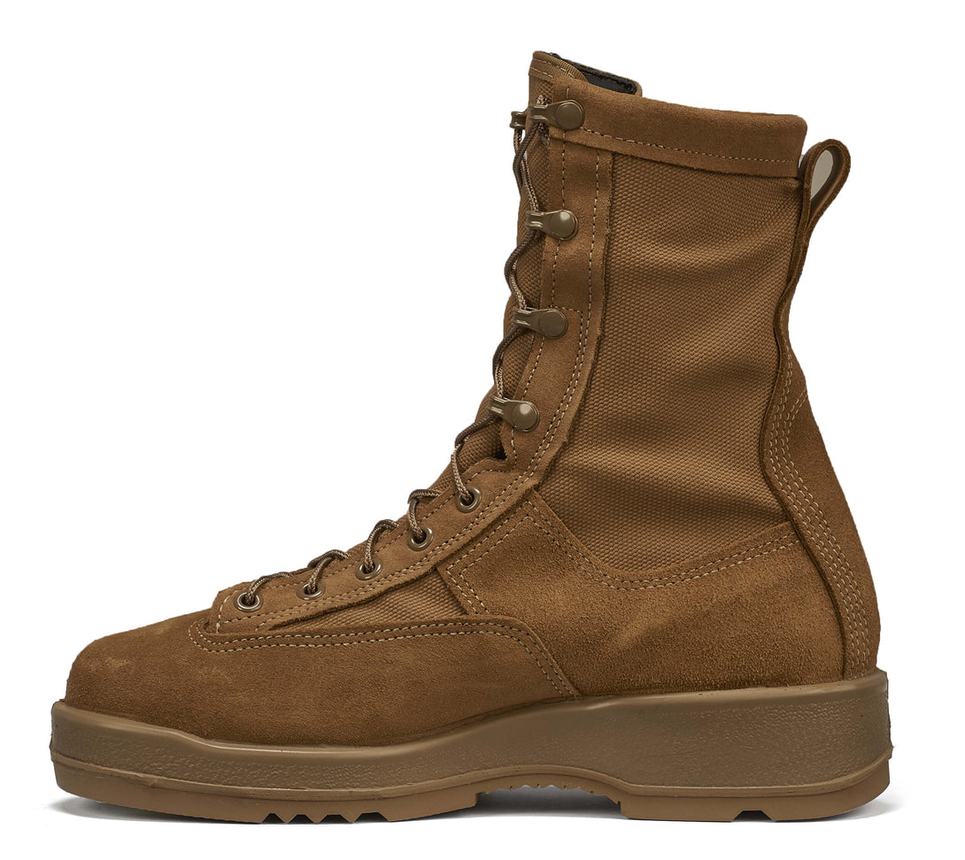 Belleville 330 COY ST coyote hot weather steel toe flight boot instep.