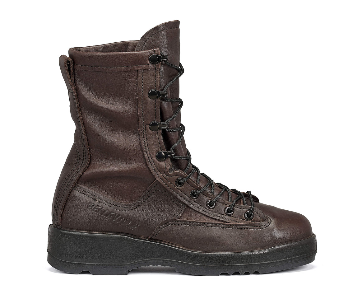 Belleville 330ST brown wet weather steel toe flight boots profile.