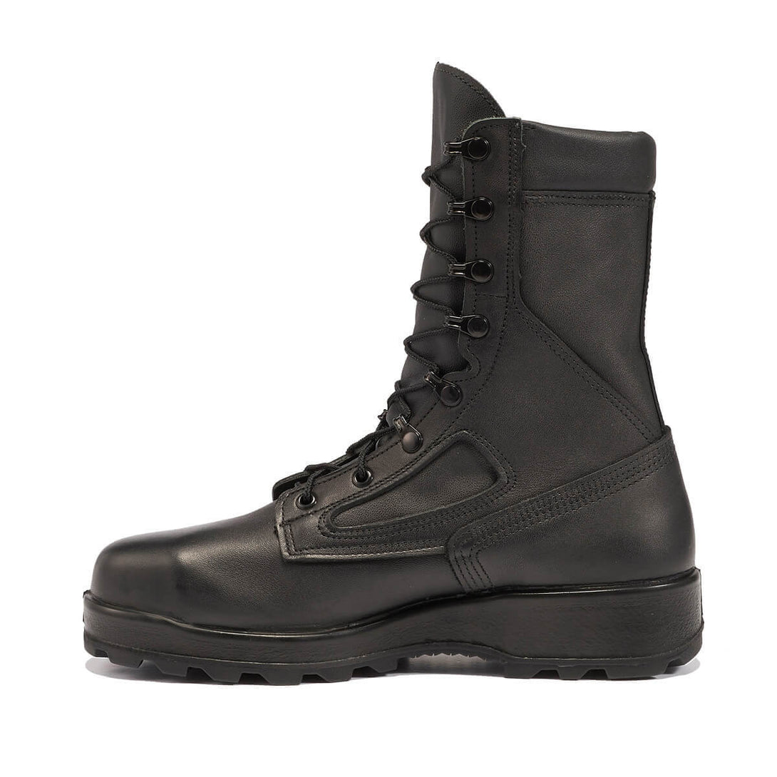 Belleville F495 ST female US Navy general purpose steel toe boot instep.