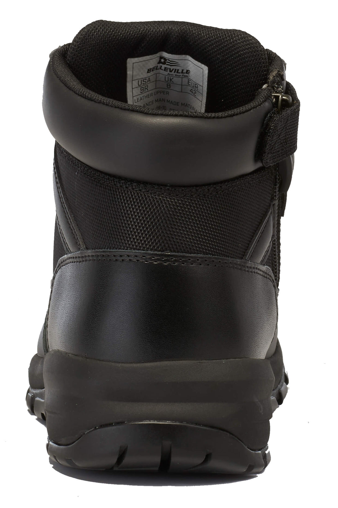 Belleville Spear Point BV915Z black lightweight side zip 5" tactical boot back.