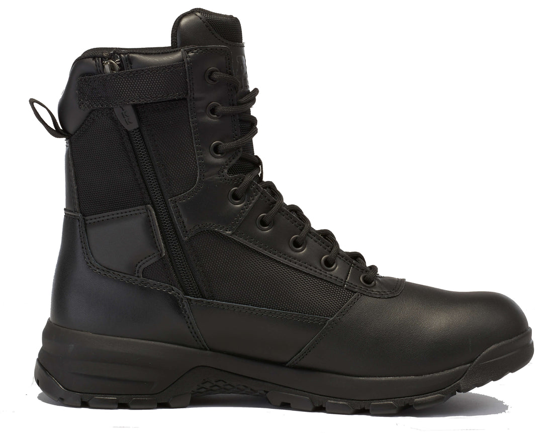 Belleville Spear Point BV918ZWPCT black waterproof composite toe side zip boot instep.