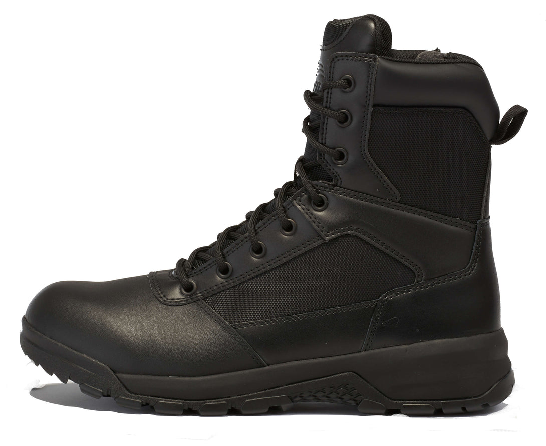 Belleville Spear Point BV918ZWPCT black waterproof composite toe side zip boot profile.