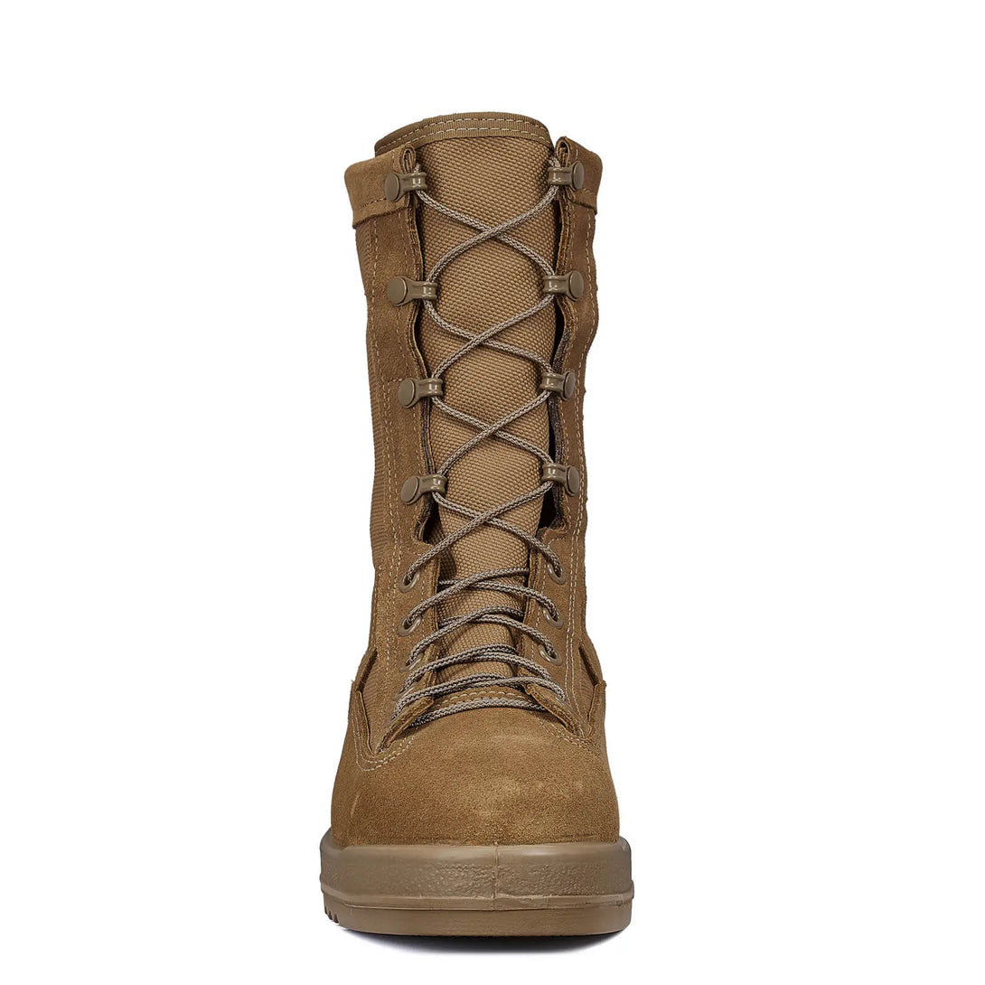 Front view of Belleville 330 COY ST Boot showing steel toe cap and secure lacing system.