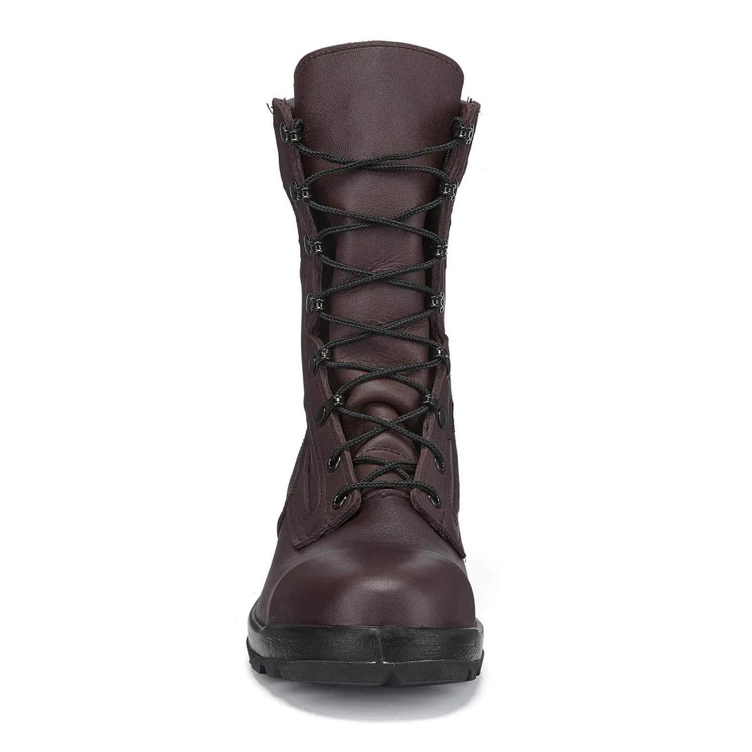 Front view of Belleville 339 ST Boot showing ASTM-certified steel toe cap and secure lacing system.