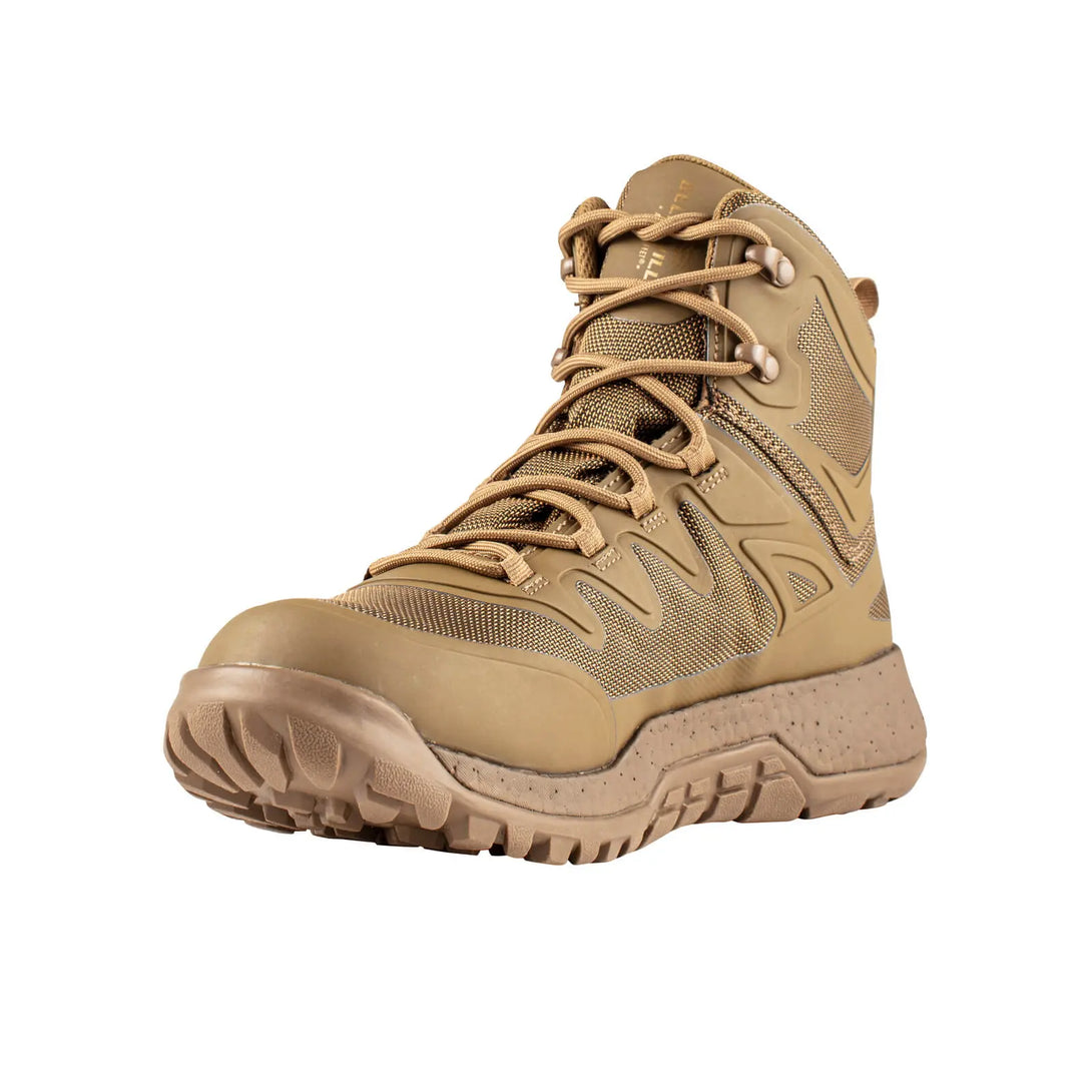 Belleville BV570WPT coyote AMRAP vapor waterproof boot - front instep profile.