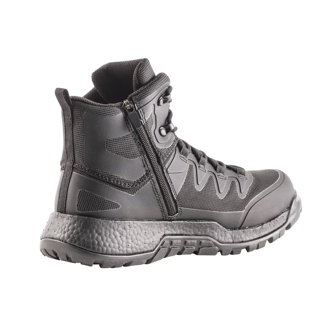 Belleville BV970ZWPT black AMRAP vapor waterproof boot - instep angled with side zip.