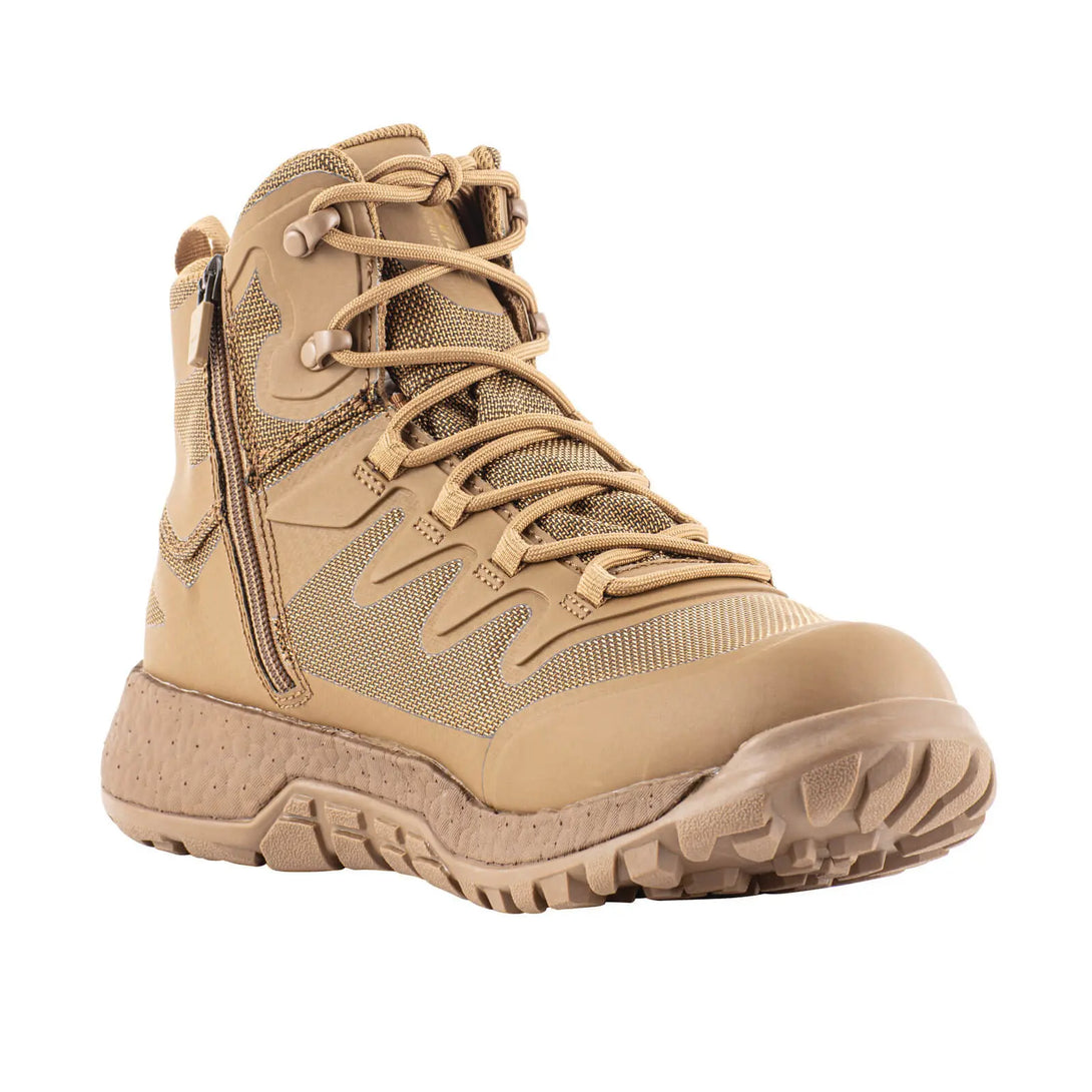 Belleville BV570ZWPT coyote AMRAP vapor waterproof side-zip boot - front profile.