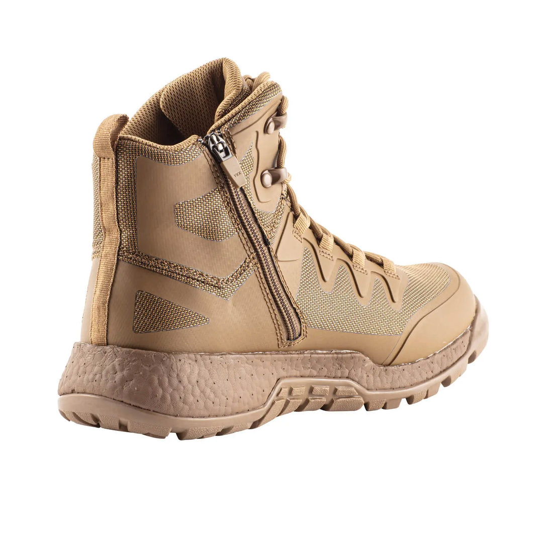 Belleville BV570ZWPT coyote AMRAP vapor waterproof side-zip boot - instep angled profile.