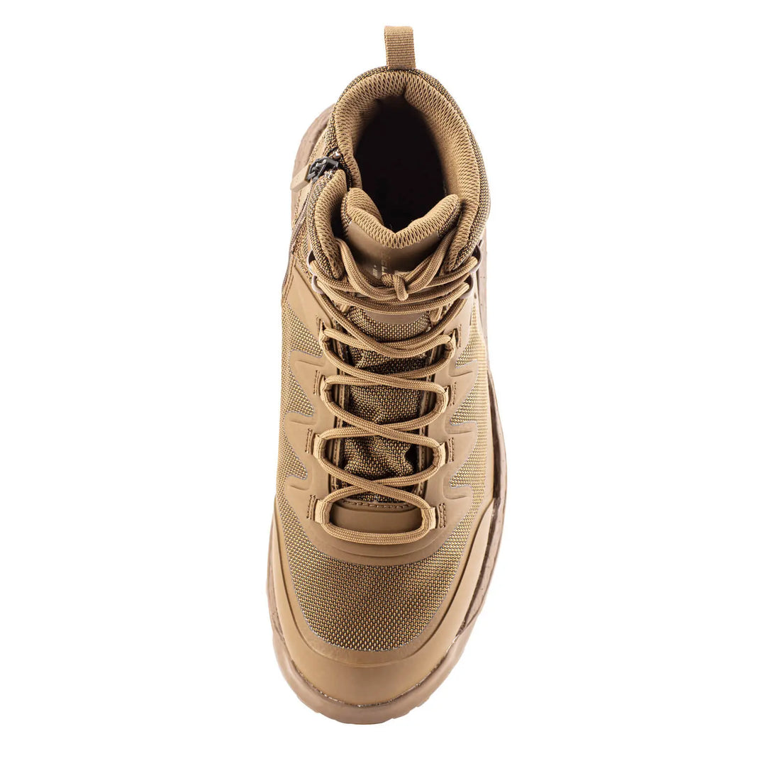 Belleville BV570ZWPT coyote AMRAP vapor waterproof side-zip boot - overhead.