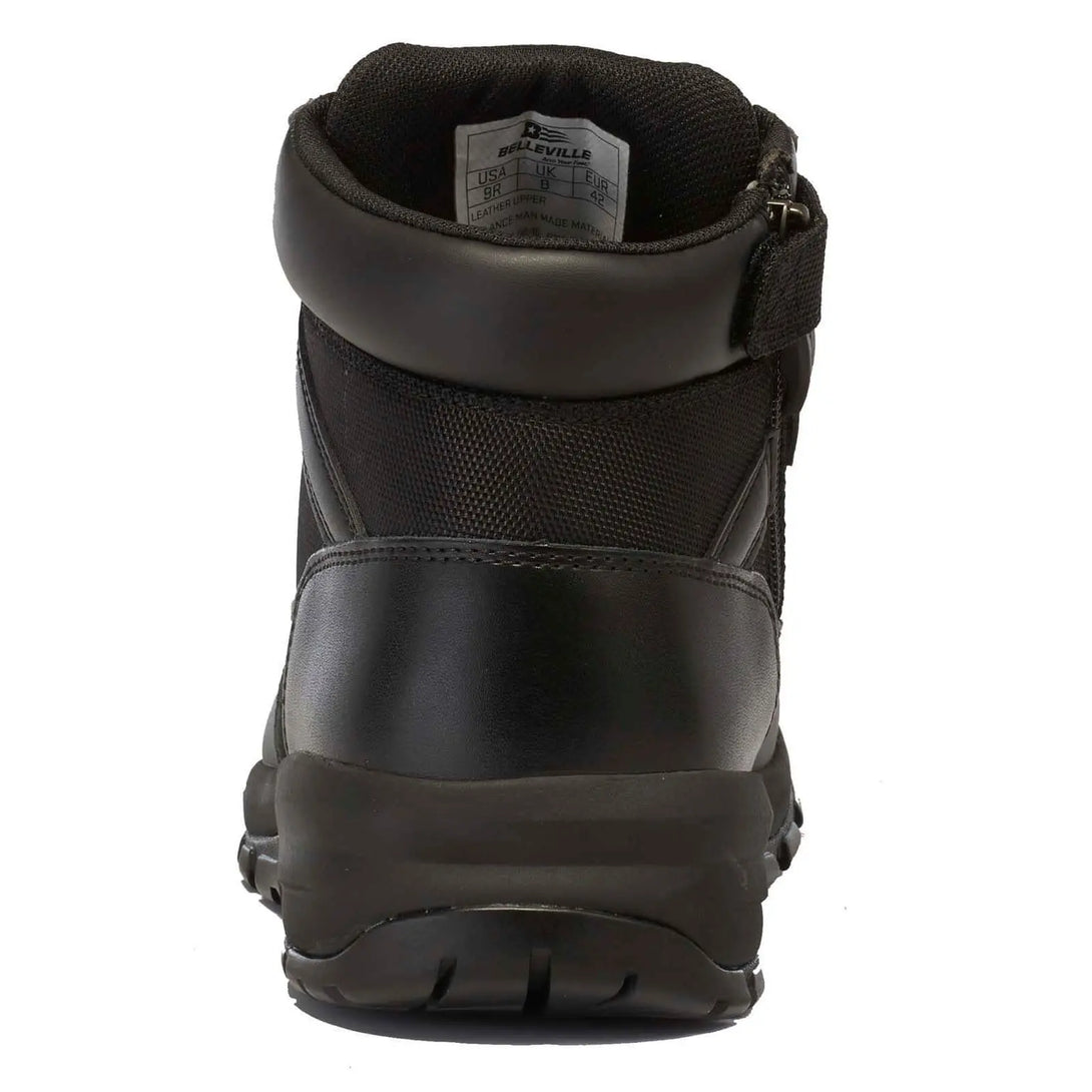 Belleville Spear Point BV915Z black lightweight side zip 5" tactical boot - back.