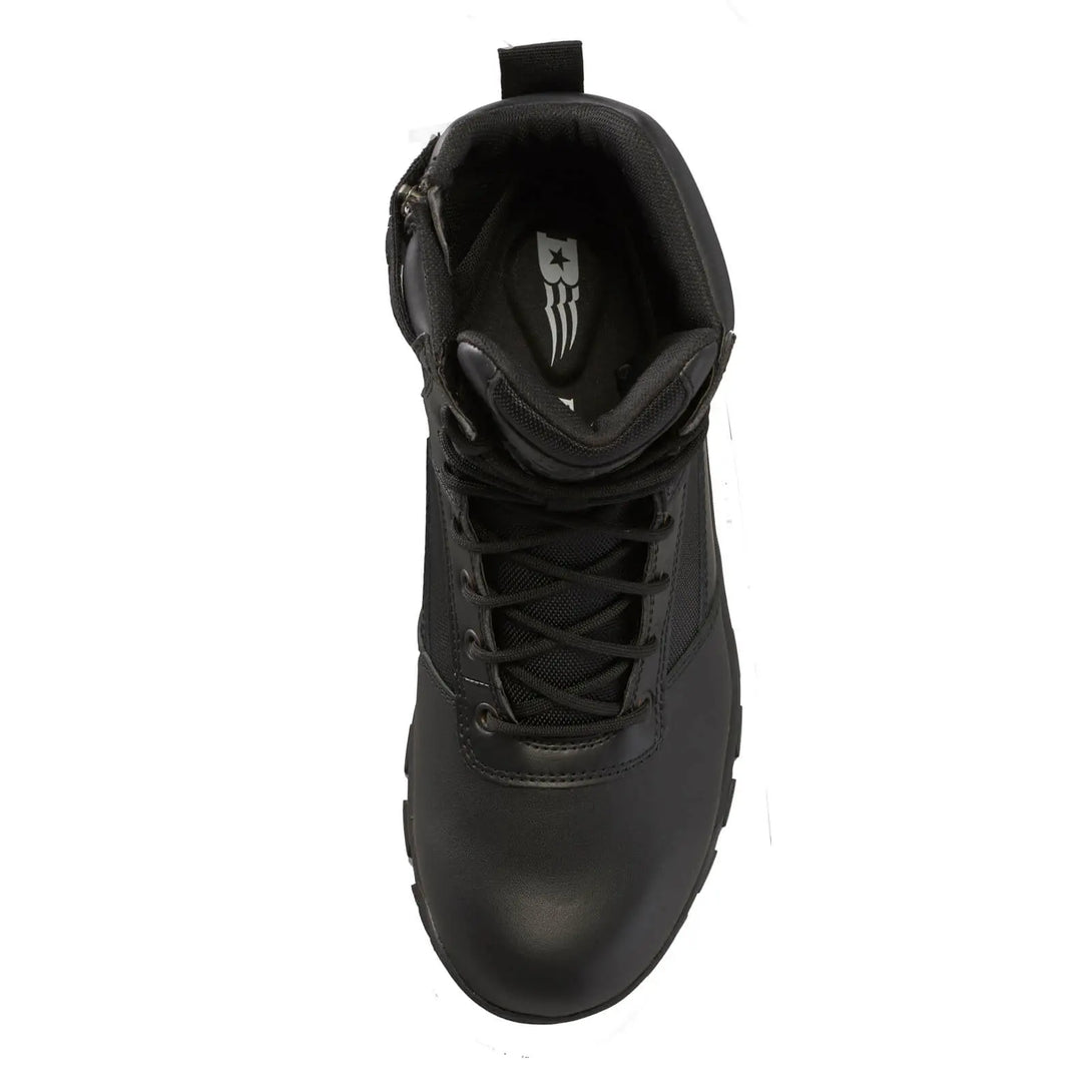 Belleville Spear Point BV918ZWPCT black waterproof composite toe side zip boot - overhead.