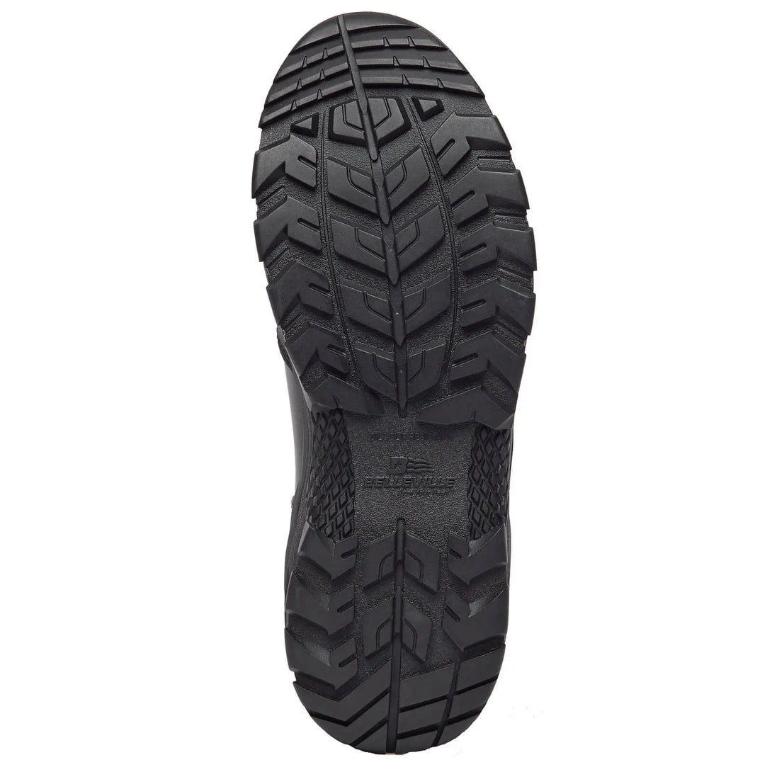 Belleville Spear Point BV918ZWPCT black waterproof composite toe side zip boot - bottom sole.