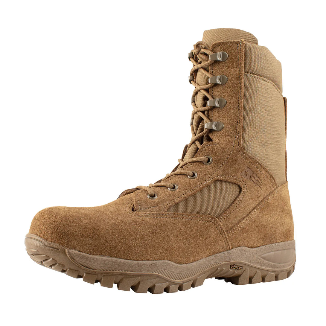 Belleville C312Z CT coyote hot weather side-zip composite toe boot - outstep profile.
