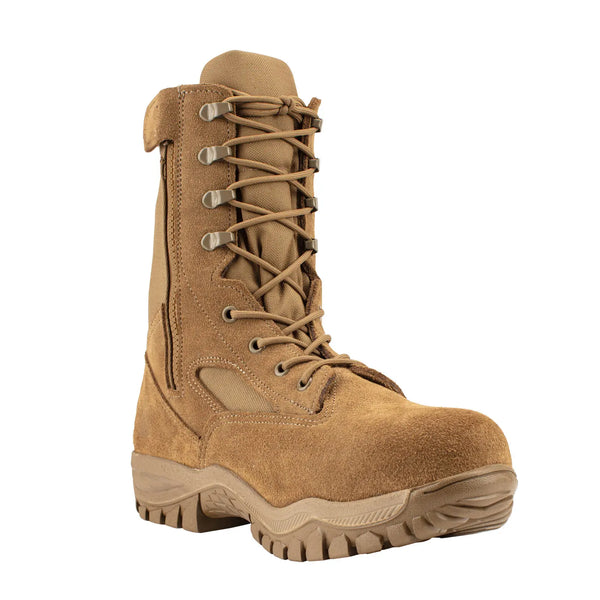 Belleville C312Z CT coyote hot weather side-zip composite toe boot - front profile.
