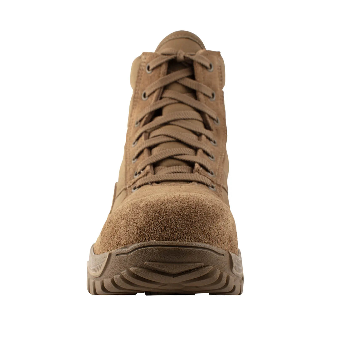 Belleville C315ST flyweight shorty 6" coyote steel toe boot - front.