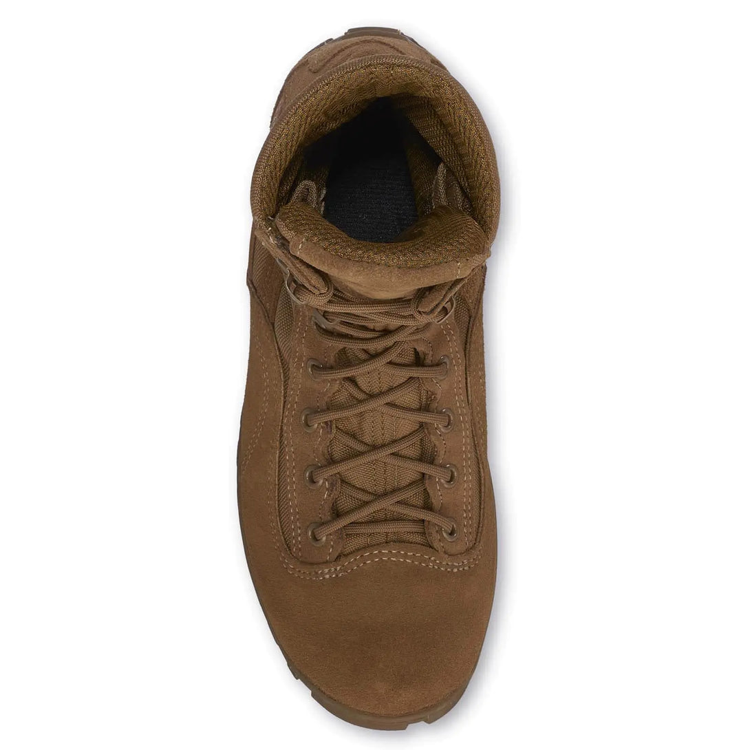 Belleville Sabre C333 coyote hot weather assault boot - overhead.