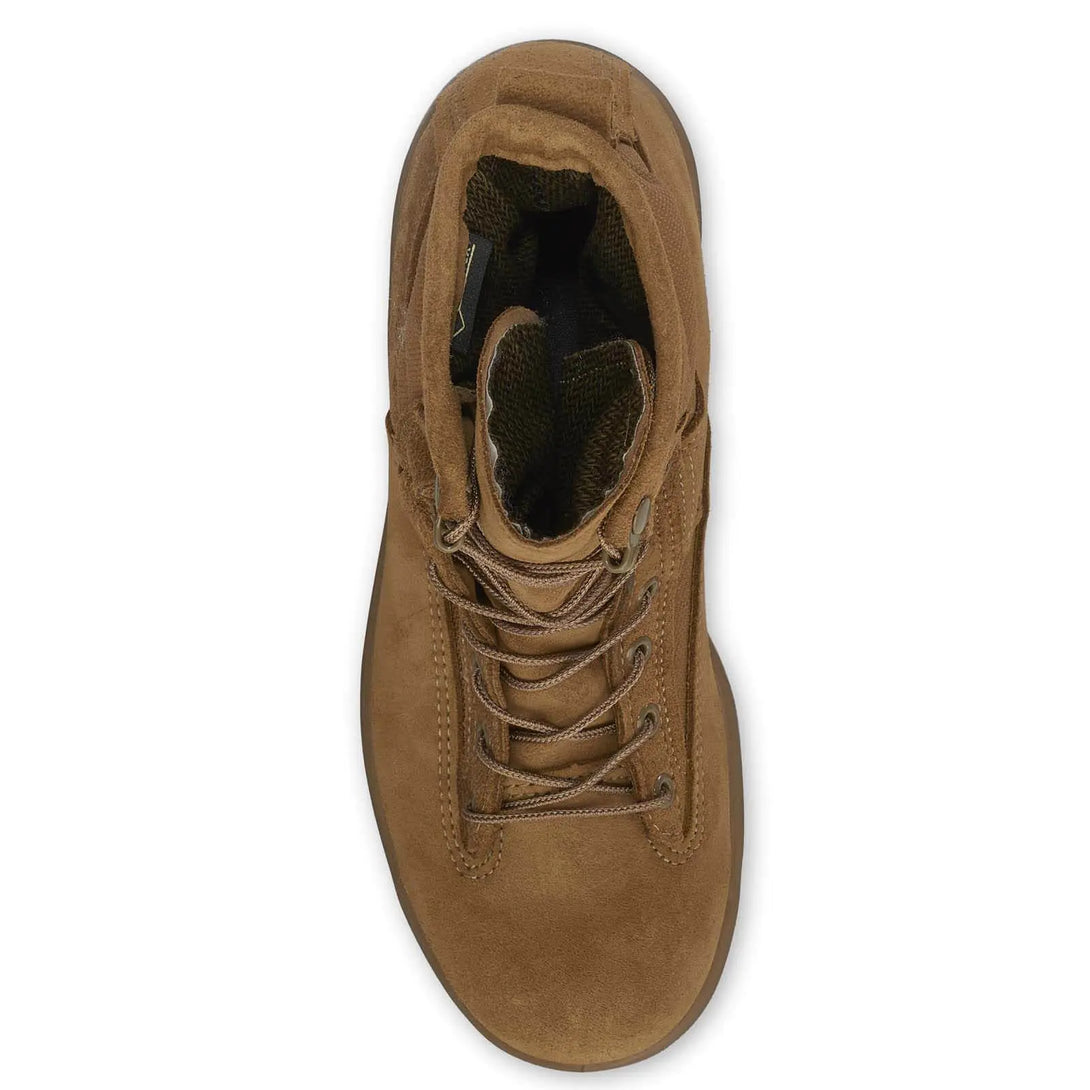 Belleville C790ST steel toe coyote waterproof flight and combat boot, overhead view.