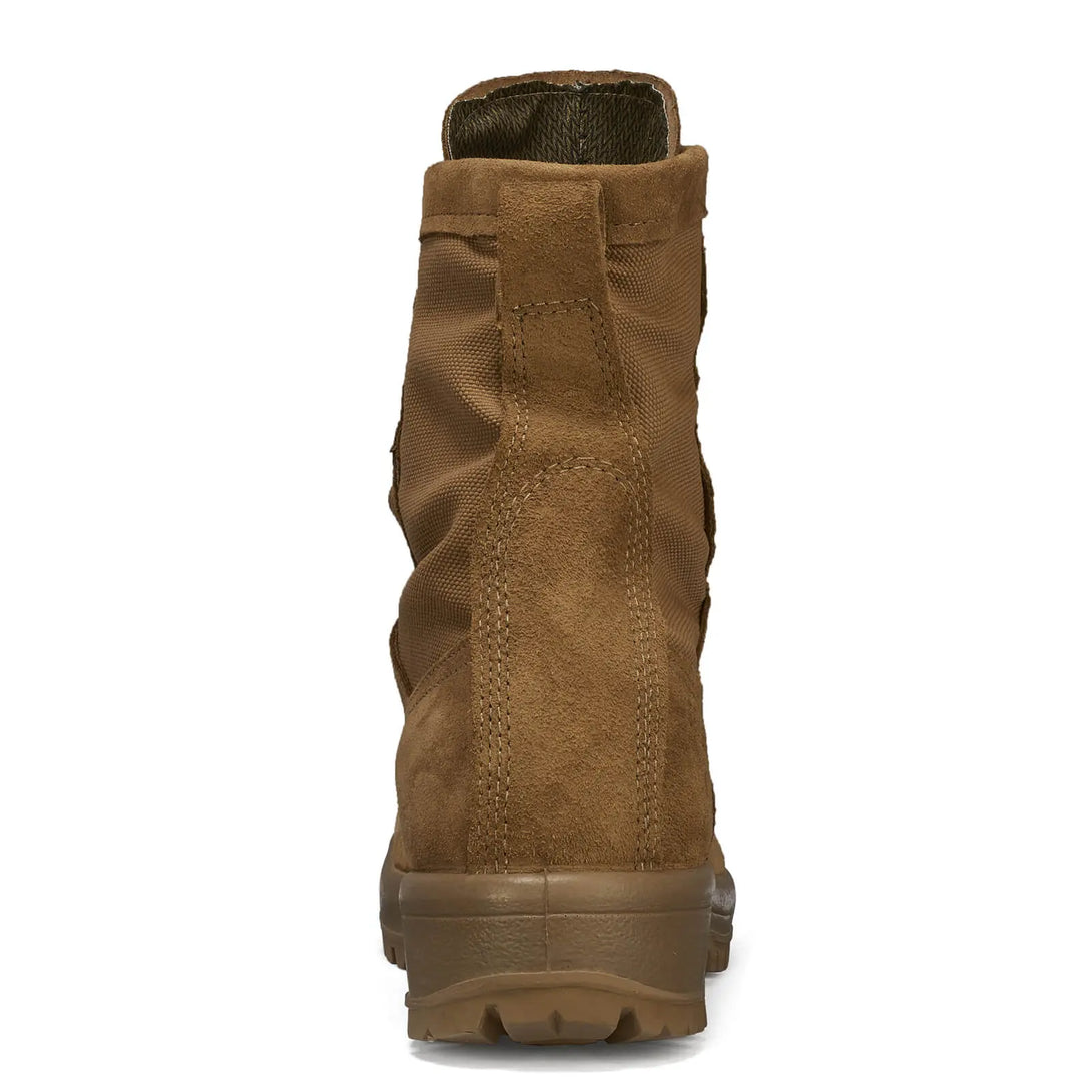 Belleville C790ST steel toe coyote waterproof flight and combat boot, back view.