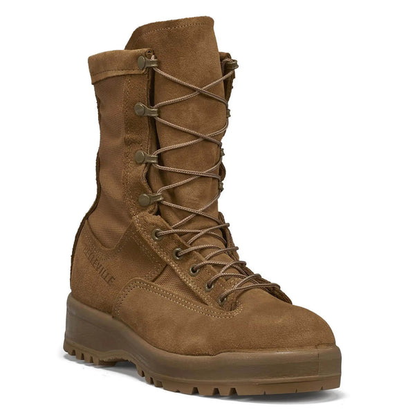 Belleville C790ST steel toe coyote waterproof flight and combat boot, front profile view.