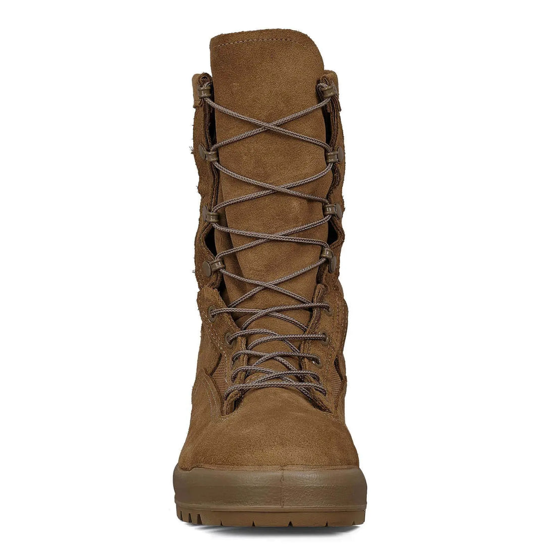 Belleville C790ST steel toe coyote waterproof flight and combat boot, front view.