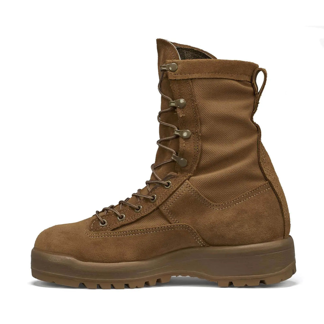 Belleville C790ST steel toe coyote waterproof flight and combat boot, instep profile view.