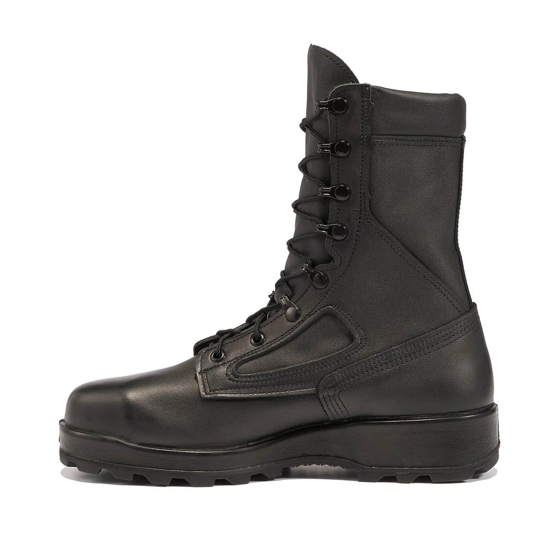 Belleville F495 ST female US Navy general purpose steel toe boot instep profile view.