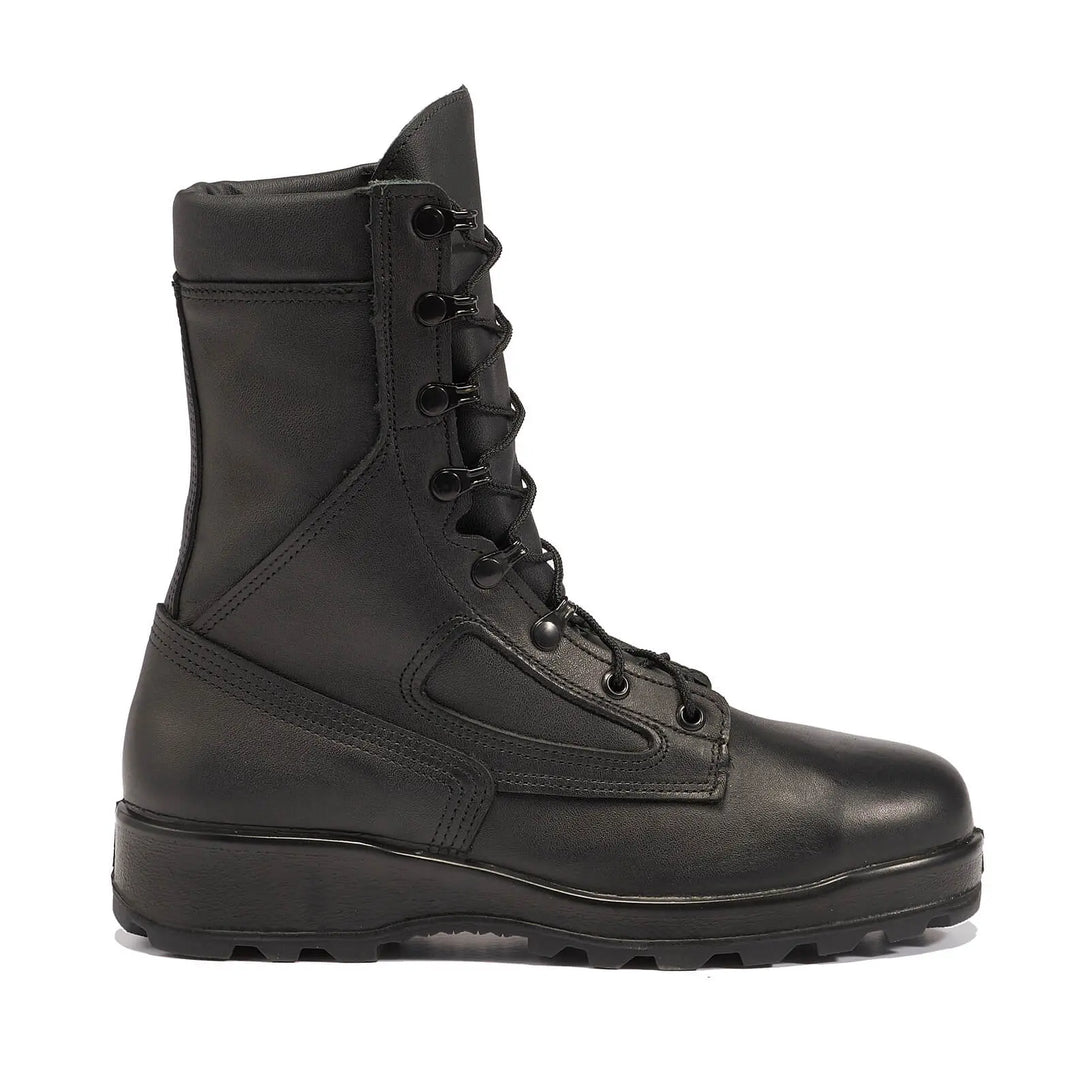 Belleville F495 ST female US Navy general purpose steel toe boot outstep profile view.