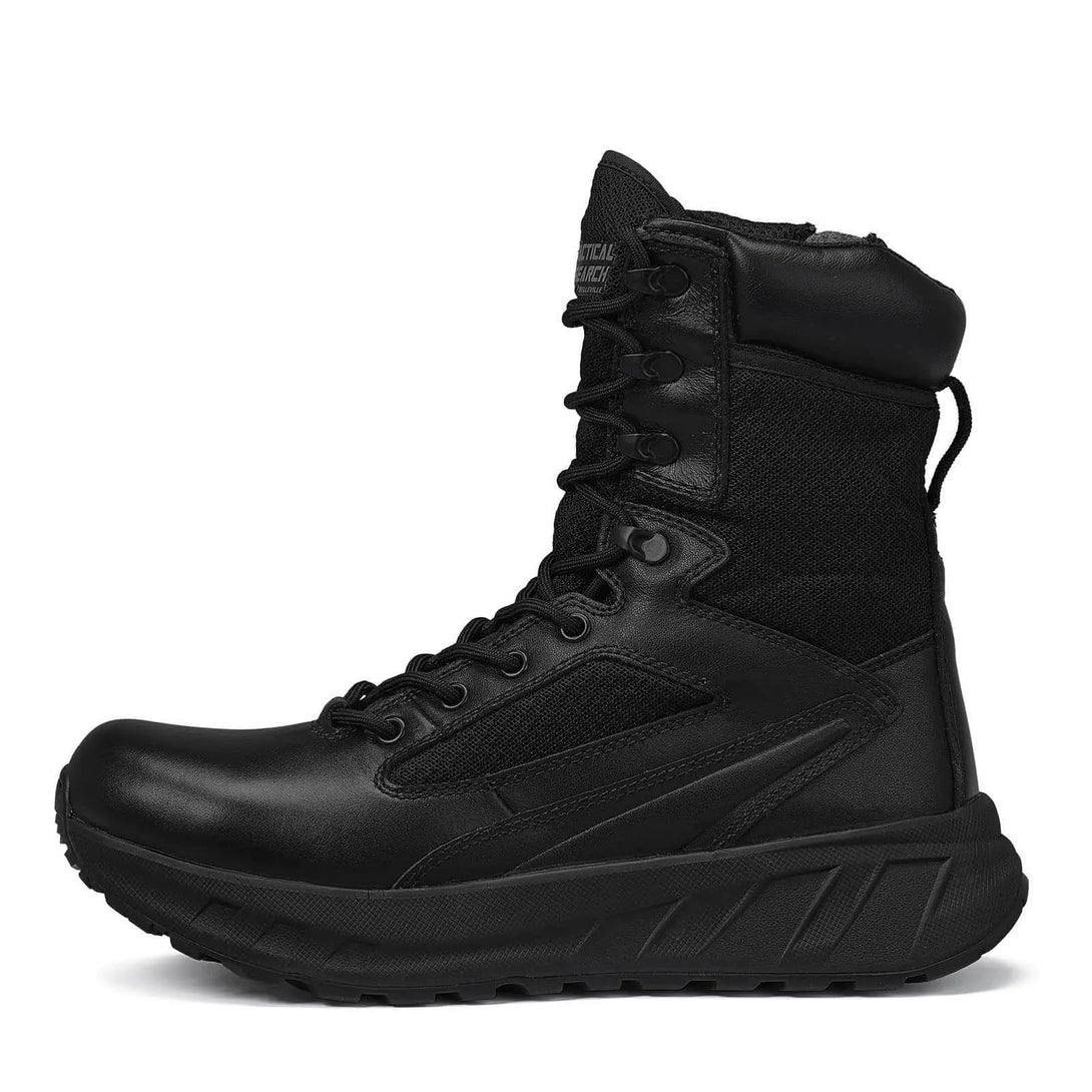Belleville MAXX8Z 8" maximalist side zip tactical boot, outstep profile view.