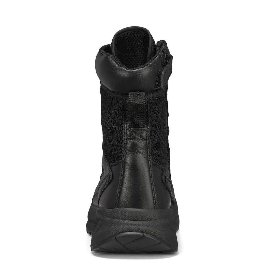 Belleville MAXX8Z 8" maximalist side zip tactical boot, back view.