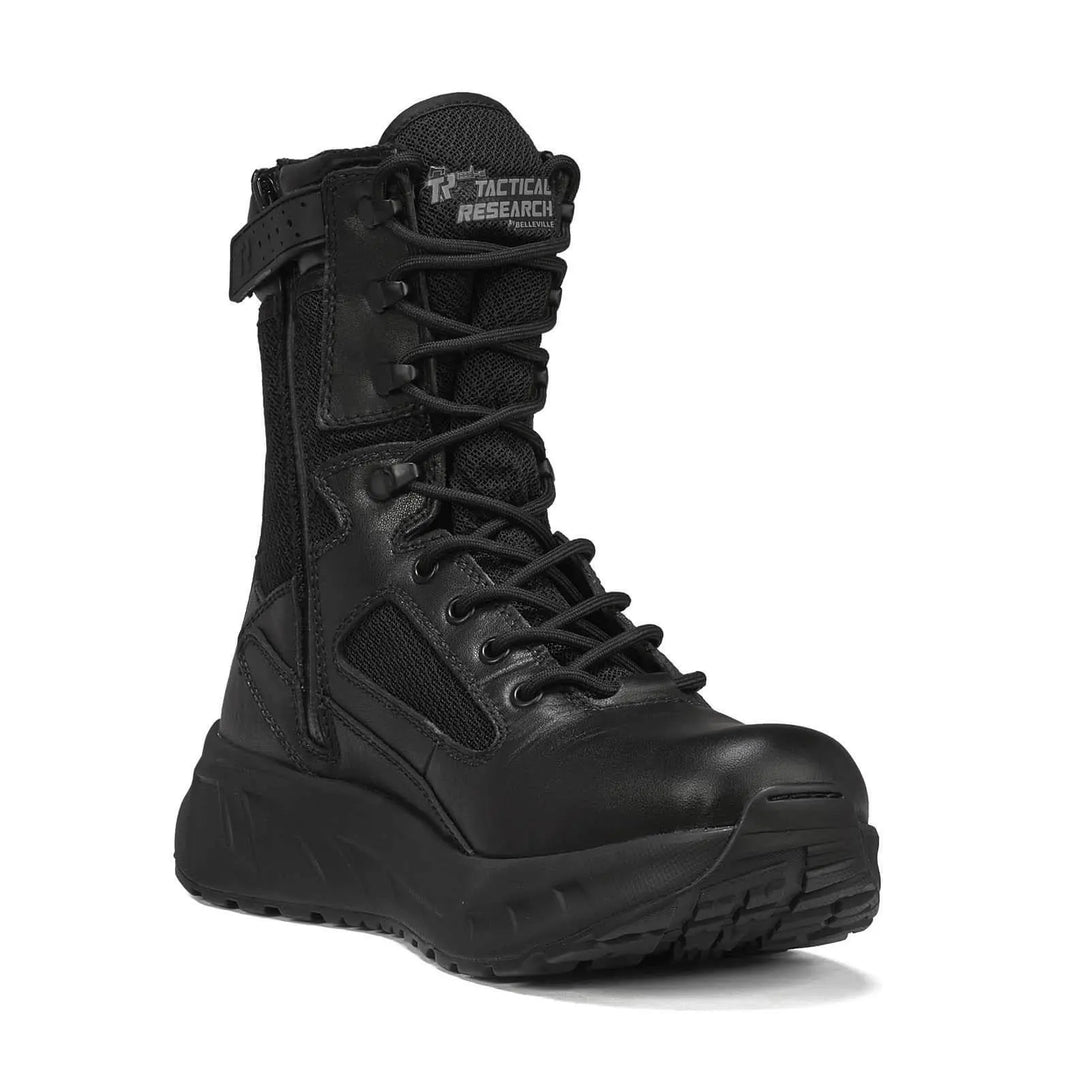 Belleville MAXX8Z 8" maximalist side zip tactical boot, front profile view.