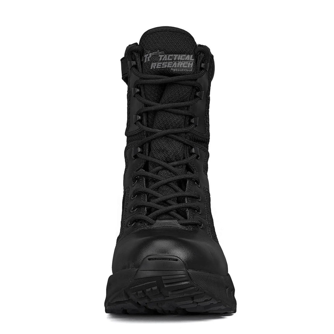 Belleville MAXX8Z 8" maximalist side zip tactical boot, front view.
