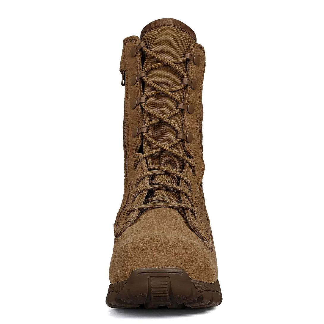 Belleville TR596Z CT flyweight hot weather composite toe side zip boot , front view.
