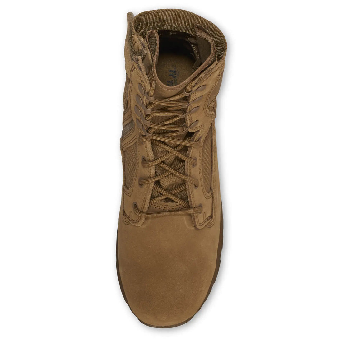 Belleville TR596Z CT flyweight hot weather composite toe side zip boot , overhead view.