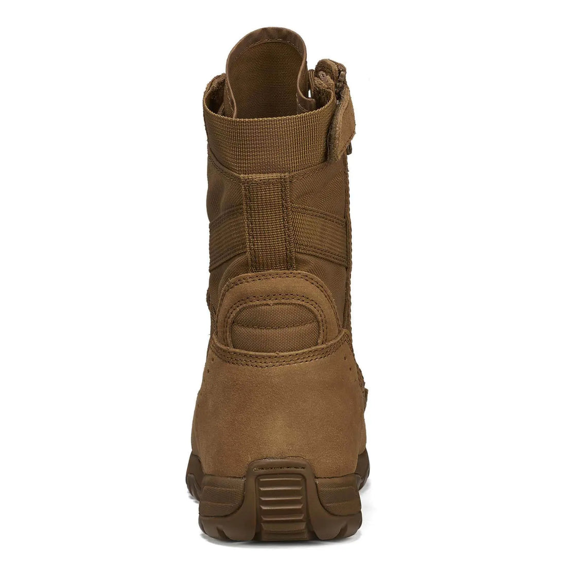 Belleville TR596Z CT flyweight hot weather composite toe side zip boot , back view.