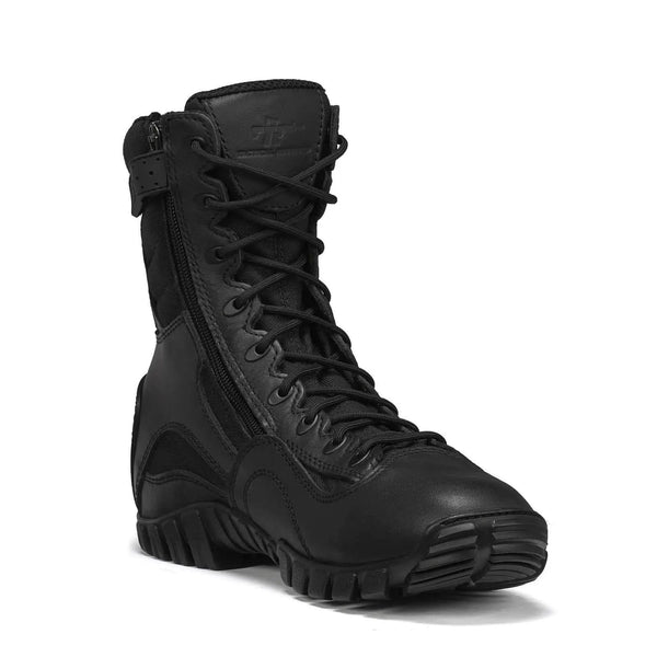 Belleville TR960Z Khyber hot weather side zip boot, front profile view with zipper.