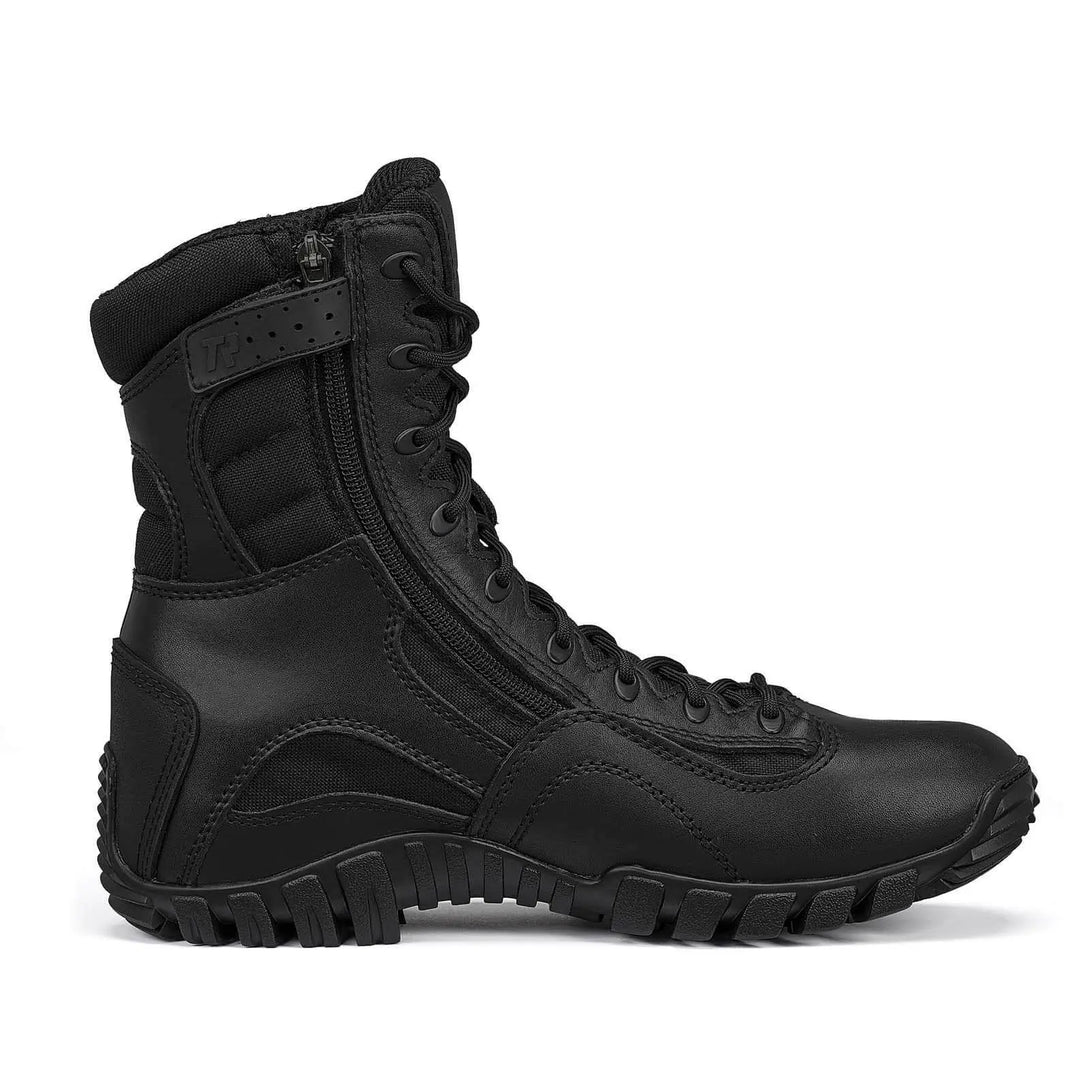 Belleville TR960Z Khyber hot weather side zip boot, instep profile view with zipper.