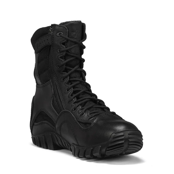 Belleville TR960Z WP Khyber waterproof side-zip tactical boot, front profile view with zipper.