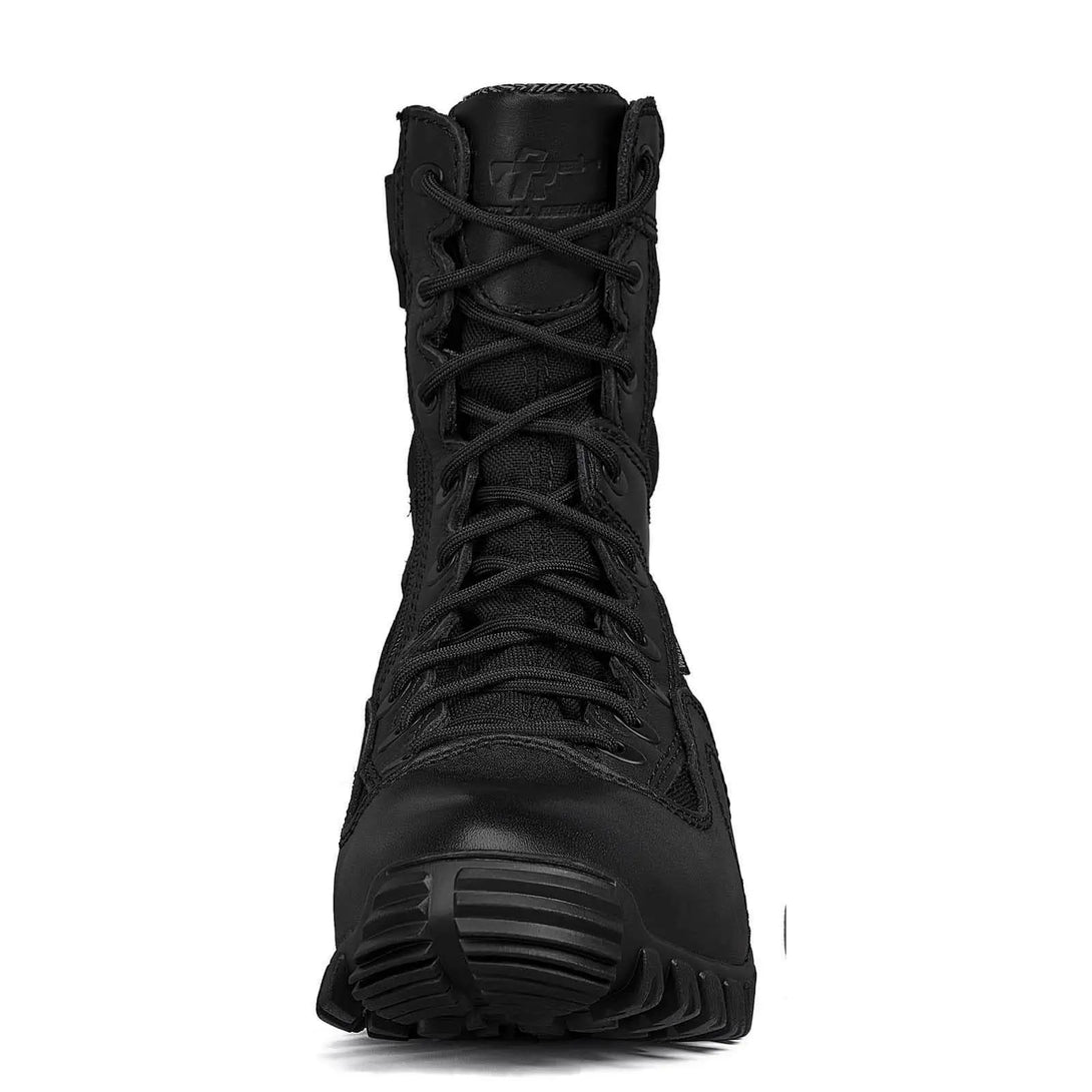Belleville TR960Z WP Khyber waterproof side-zip tactical boot, front view with lacing system and polishable toe.