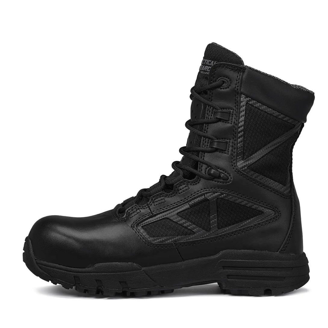 Belleville TR998Z WP CT chrome waterproof composite toe side-zip boot, outstep profile view.