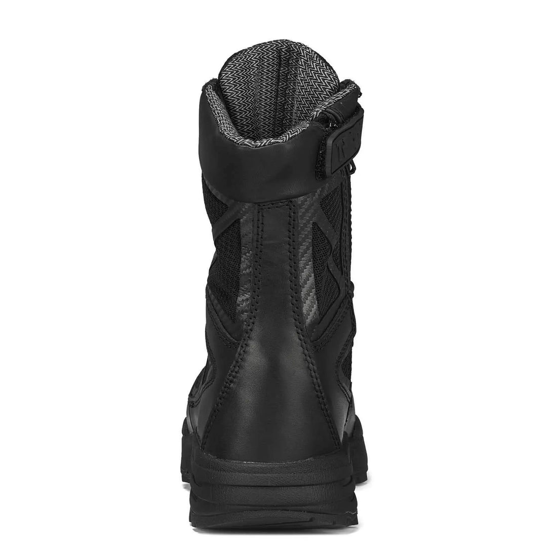 Belleville TR998Z WP CT chrome waterproof composite toe side-zip boot, back view.