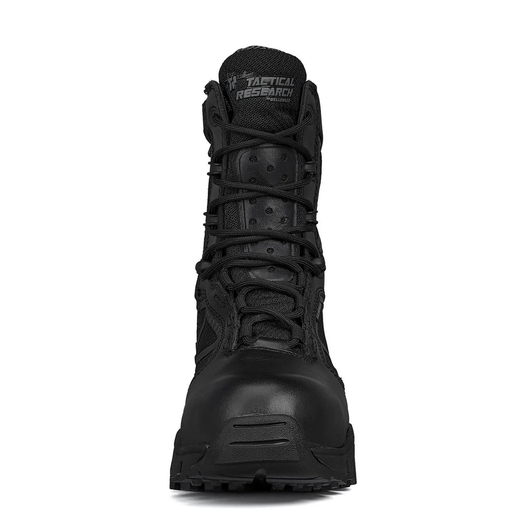 Belleville TR998Z WP CT chrome waterproof composite toe side-zip boot, front view.
