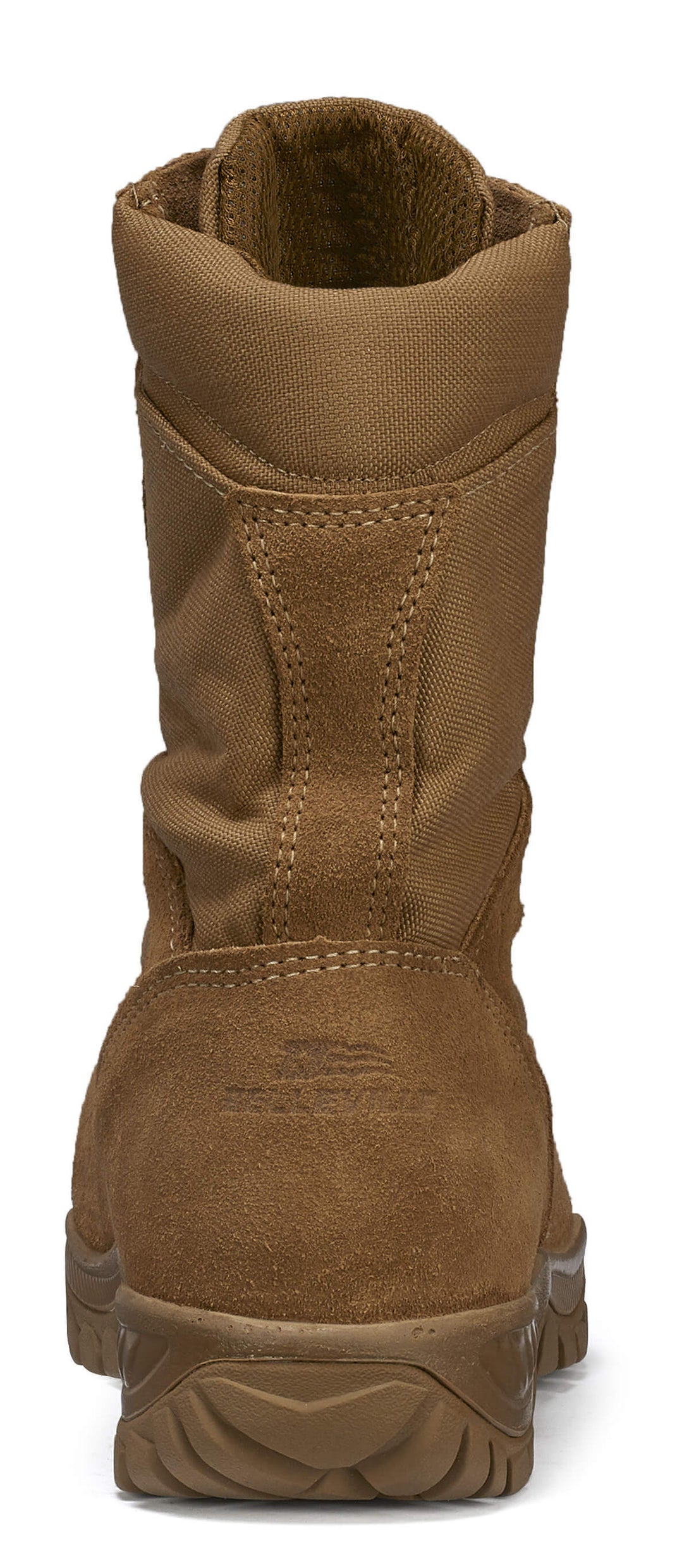 Belleville C312 ST flyweight coyote hot weather steel toe boot back.