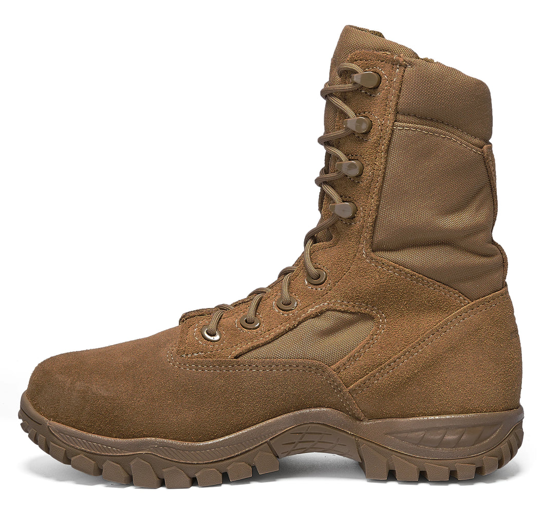 Belleville C312Z CT coyote hot weather side-zip composite toe boot instep.