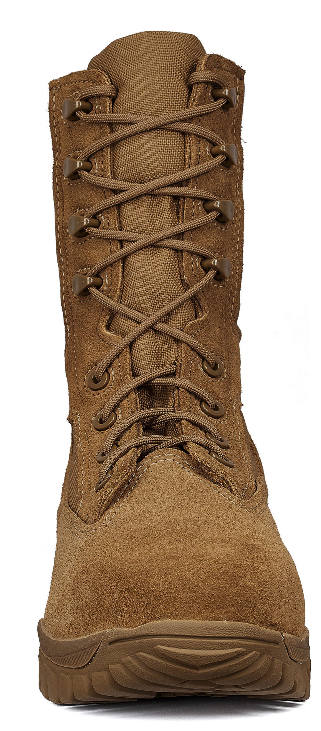 Belleville C312 ST flyweight coyote hot weather steel toe boot front.