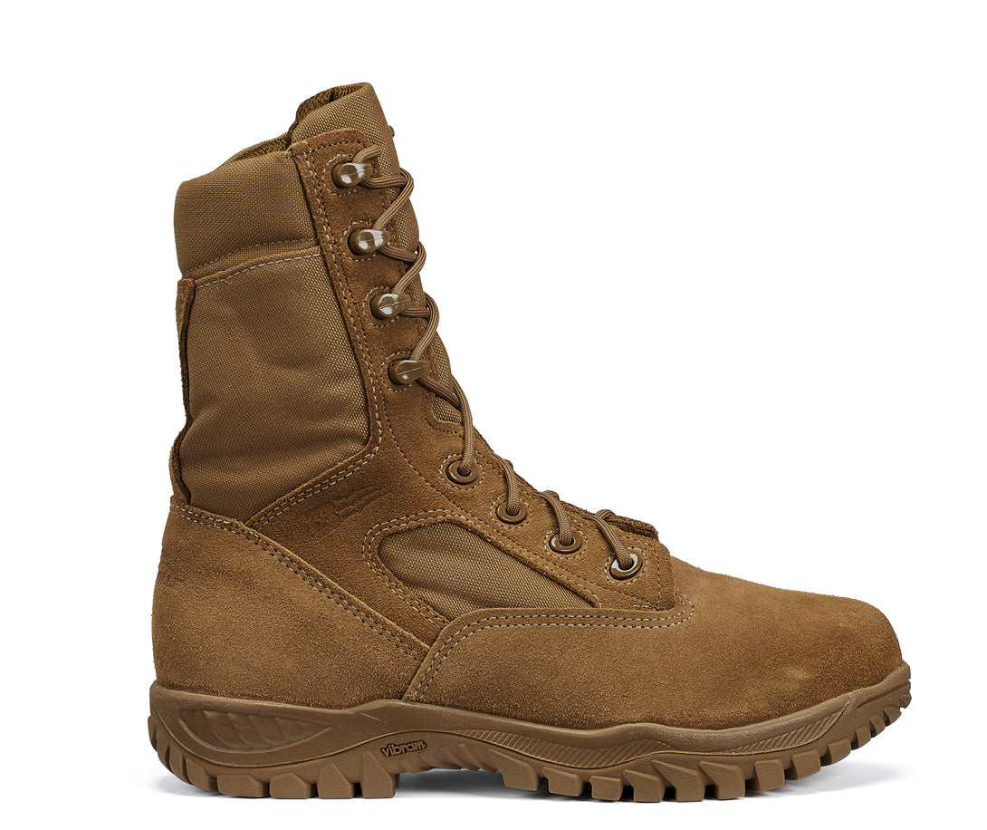 Belleville C312 ST flyweight coyote hot weather steel toe boot profile.