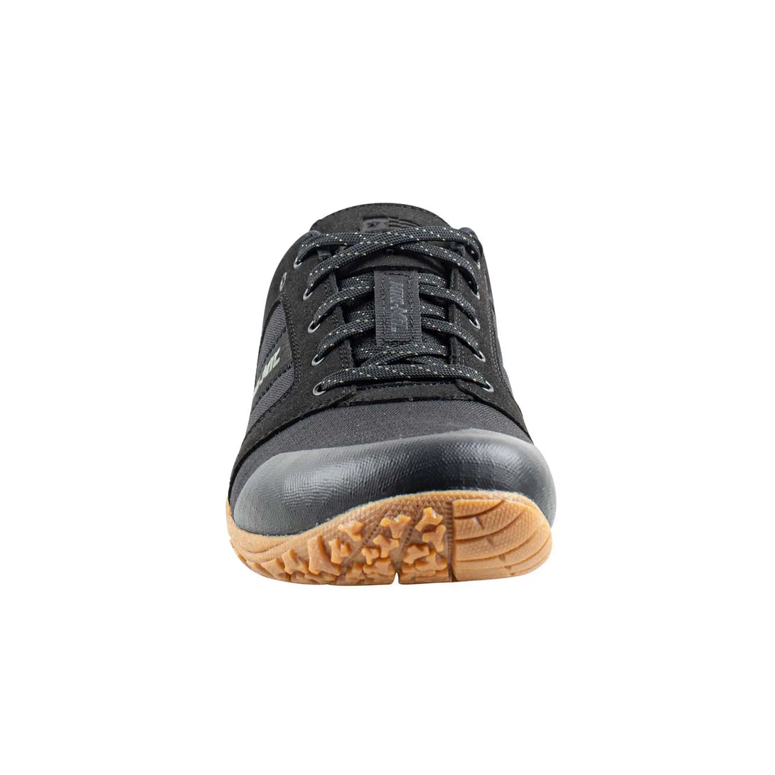 Belleville MM002 Mini-Mil Barefoot Minimalist Black Shoe, front view.