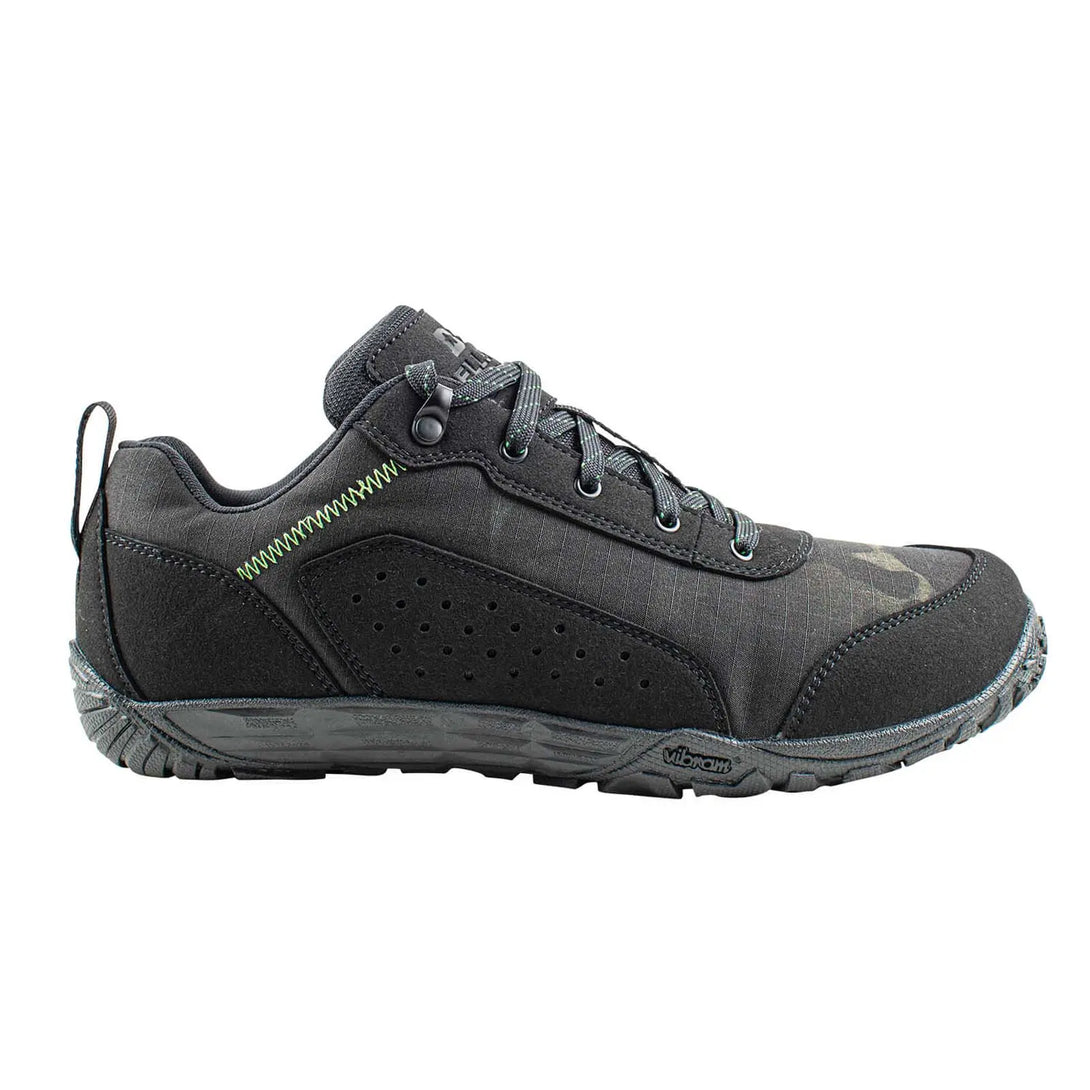 Belleville MM003 Mini-Mil Barefoot Minimalist Black Multicam Shoe, outstep profile view.