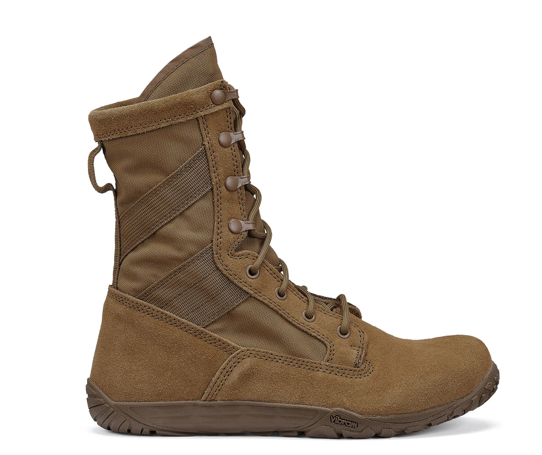 Belleville TR105 coyote MiniMil minimalist training boot profile.