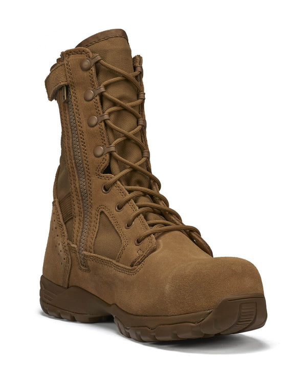 Belleville TR596Z CT flyweight hot weather composite toe side zip boot.