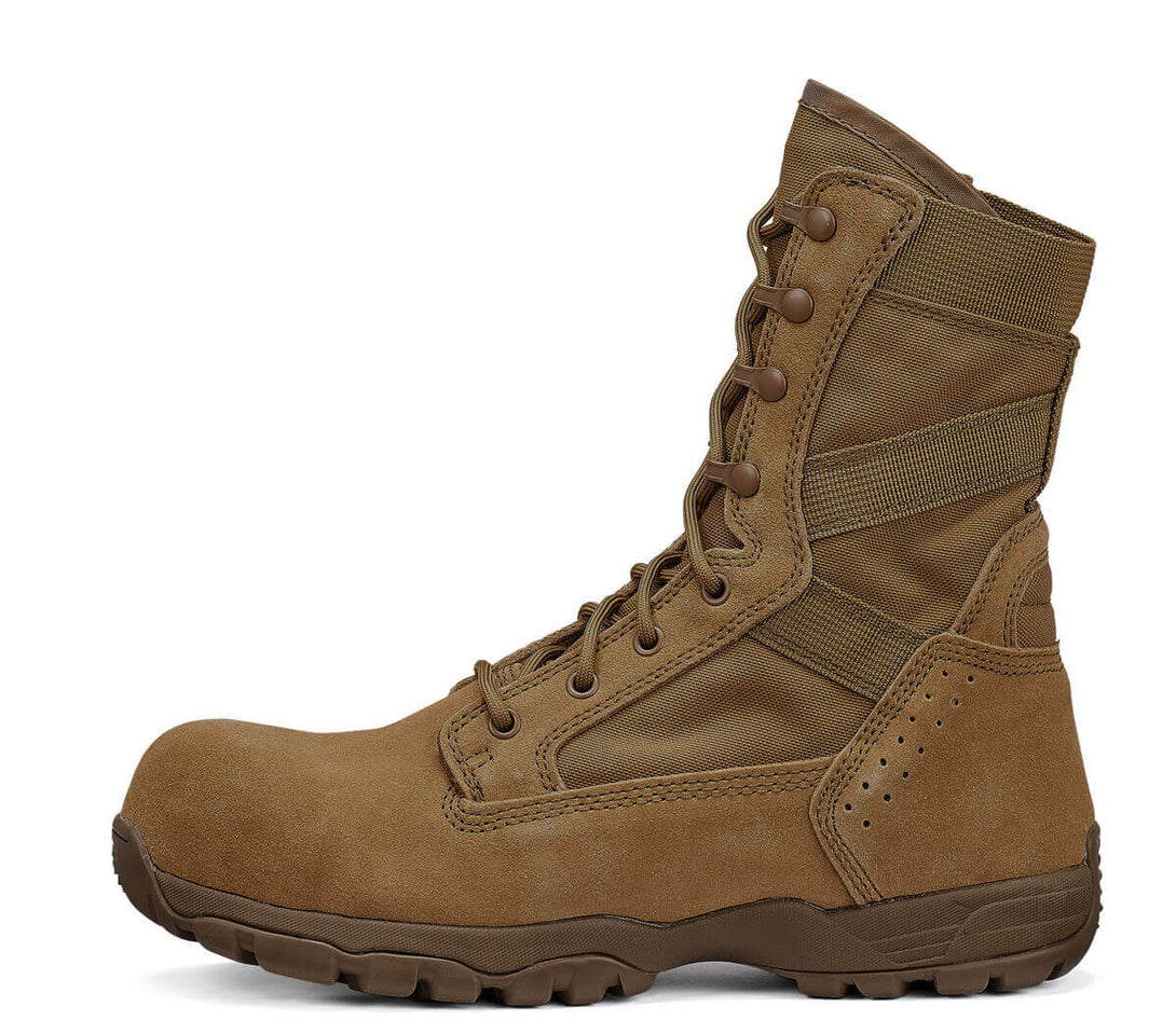 Belleville TR596Z CT flyweight hot weather composite toe side zip boot profile.